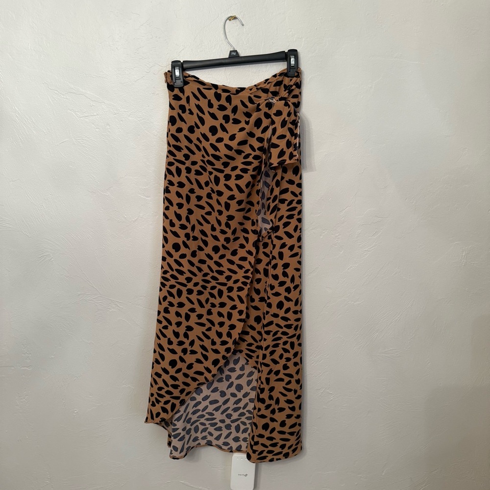 Shein Leopard Print Wrap Skirt